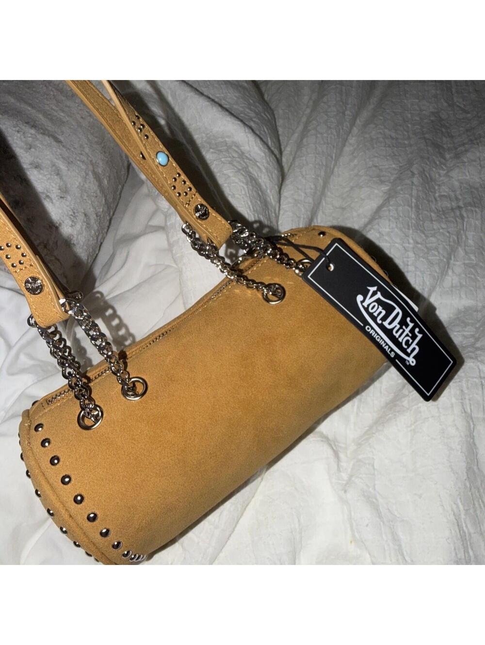VON DUTCH Brown soft Barrel Retro BAG NWT 2026 style - Picture 4 of 7